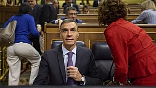 Pedro Sánchez, sentado en el Congreso, el miércoles 9 de julio de 2025.