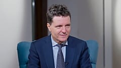 Rumäniens Präsident Nicușor Dan beim Interview mit Euronews Rumänien in Bukarest, 30. September 2025