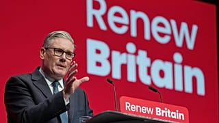 Britain's Prime Minister Keir Starmer gestures as he gives his keynote speech at the annual Labour Party conference in Liverpool, 30 September, 2025