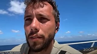 L'attivista Thiago Avila ha parlato dalla Global Sumud Flotilla in un conferenza stampa convocata a 120 miglia nautiche da Gaza