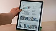 A Kindle Scribe Colorsoft is displayed at an Amazon event in New York, Tuesday, Sept. 30, 2025. 