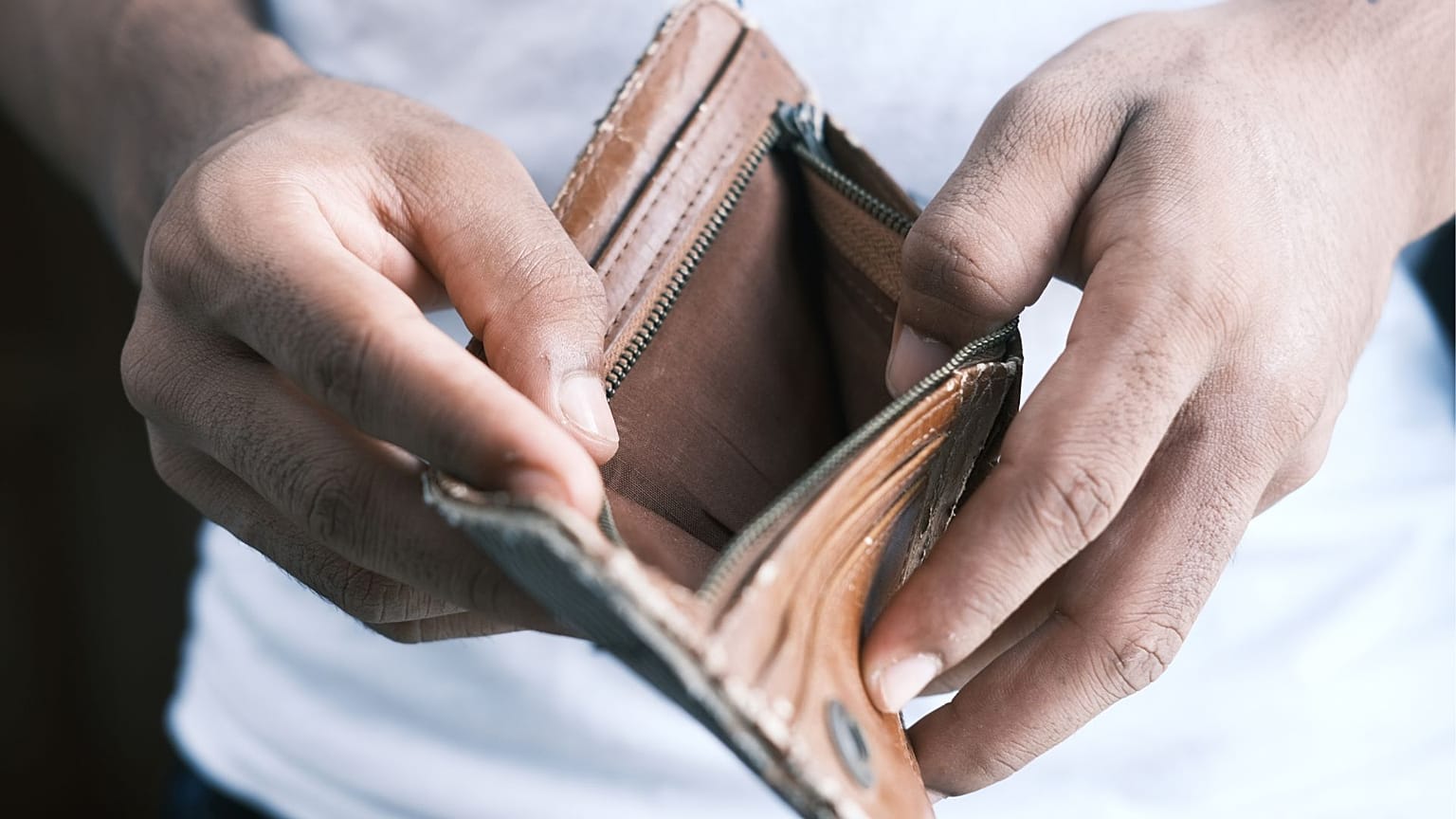 An empty wallet.