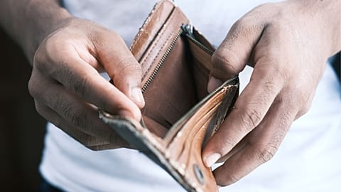 An empty wallet.