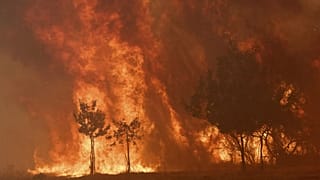 Pożar wymknął się spod kontroli w lesie w pobliżu wioski Rebordondo, niedaleko Ourense, w północno-zachodniej Hiszpanii.
