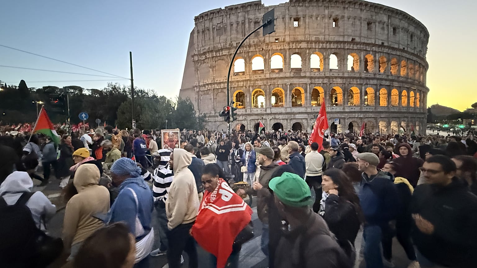 Manifestazione a Roma contro il blocco della Global Sumud Flotilla, 01/10/2025