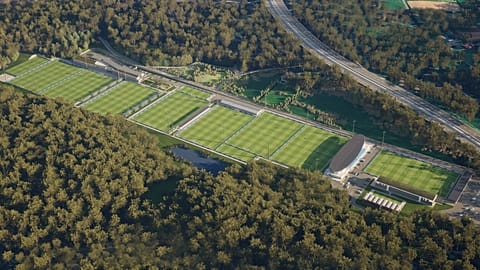 Imagen aérea de lo que serán las nuevas instalaciones del Deportivo de la Coruña