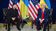 President Donald Trump meets with Ukrainian President Volodymyr Zelenskyy