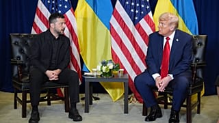 President Donald Trump meets with Ukrainian President Volodymyr Zelenskyy