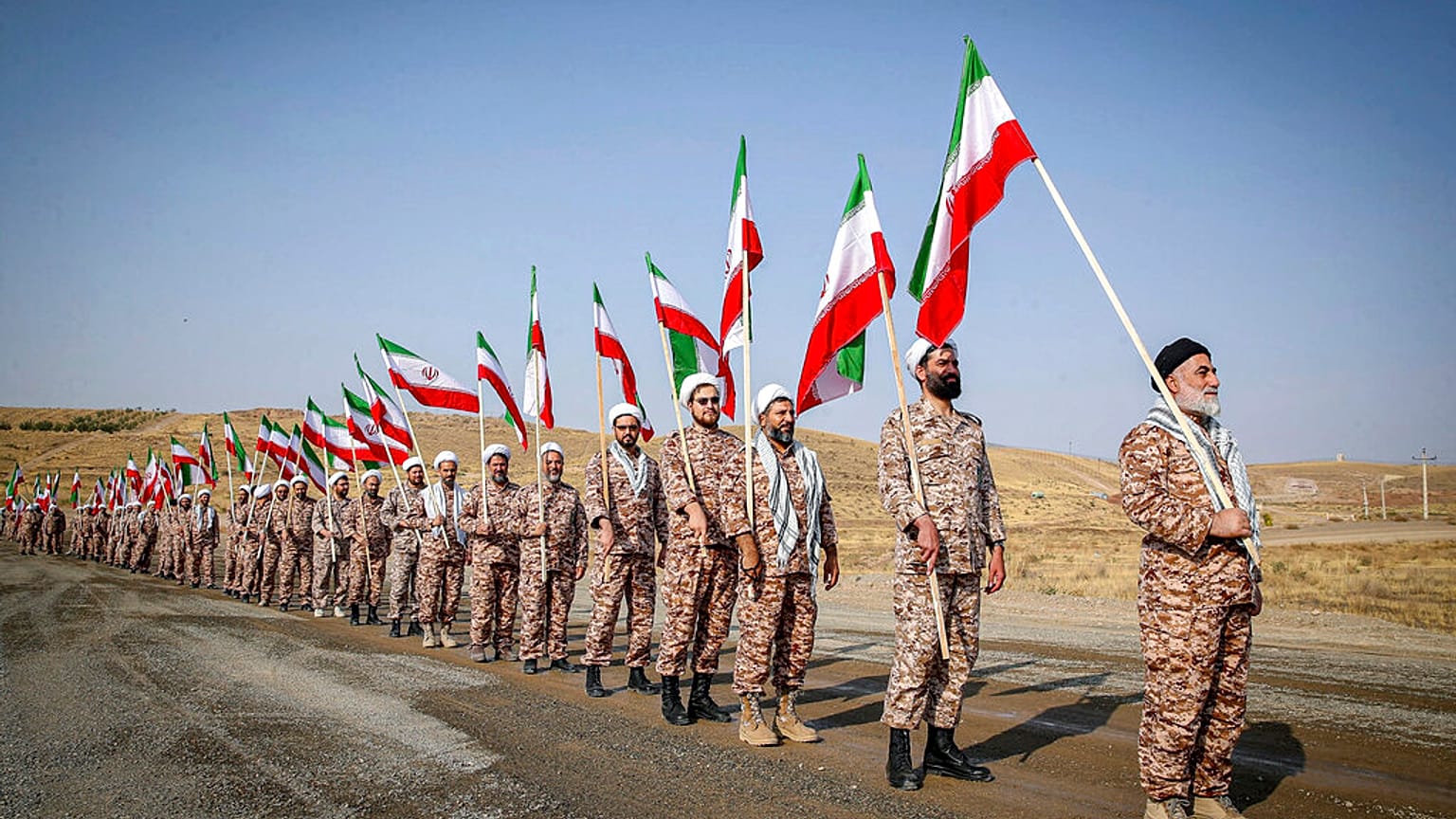 القوات البرية للحرس الثوري، خلال مناورة شمال غربي إيران، بتاريخ 17 أكتوبر 2022.