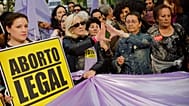 Manifestantes en una protesta a favor del aborto.