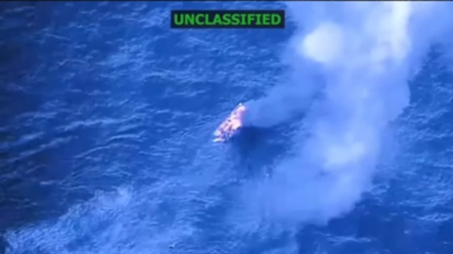 Captura de imagen del vídeo compartido por el Secreterio de Defensa de EE.UU.