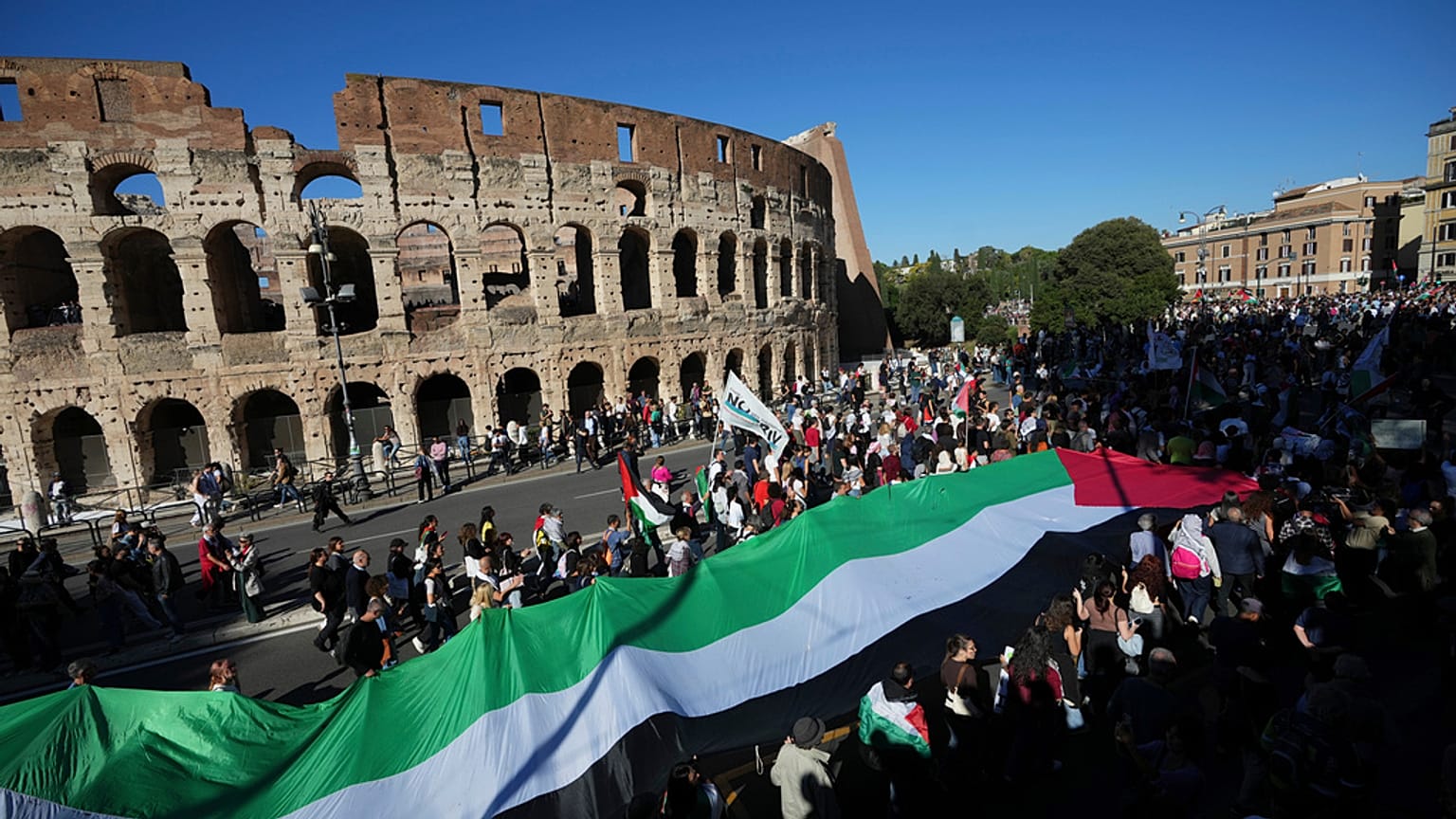 Manifestazione pro-Palestina a Roma, 04/10/2025