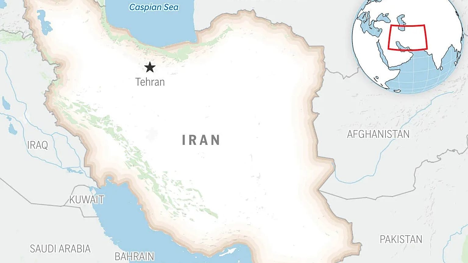 İran haritası.