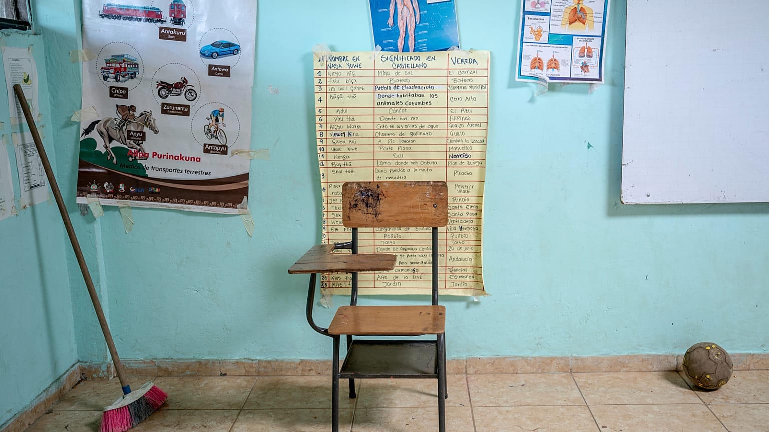 Aula di una scuola, immagine d'archivio