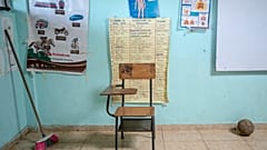 Klassenzimmer einer Schule, Archivbild