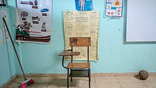 Aula di una scuola, immagine d'archivio