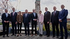 Europäische Staats- und Regierungschefs auf dem Münchner Migrationsgipfel. 