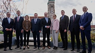Dirigentes europeus na Cimeira da Migração de Munique. 