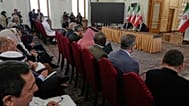 وزير الخارجية الإيراني عباس عراقجي في اجتماع مع سفراء وممثلي الدول الأجنبية في طهران، إيران، الأحد 5 أكتوبر 2025.