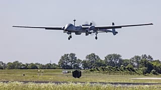 A Bundeswehr Heron TP drónja tavalyi első bevetésén