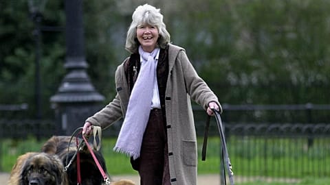 FILE: British author Jilly Cooper attends Crufts Dog Show in London, 20 Feb, 2002