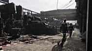 Az oroszok által tavaly áprilisban lebombázott DTEK erőmű Ukrajnában
