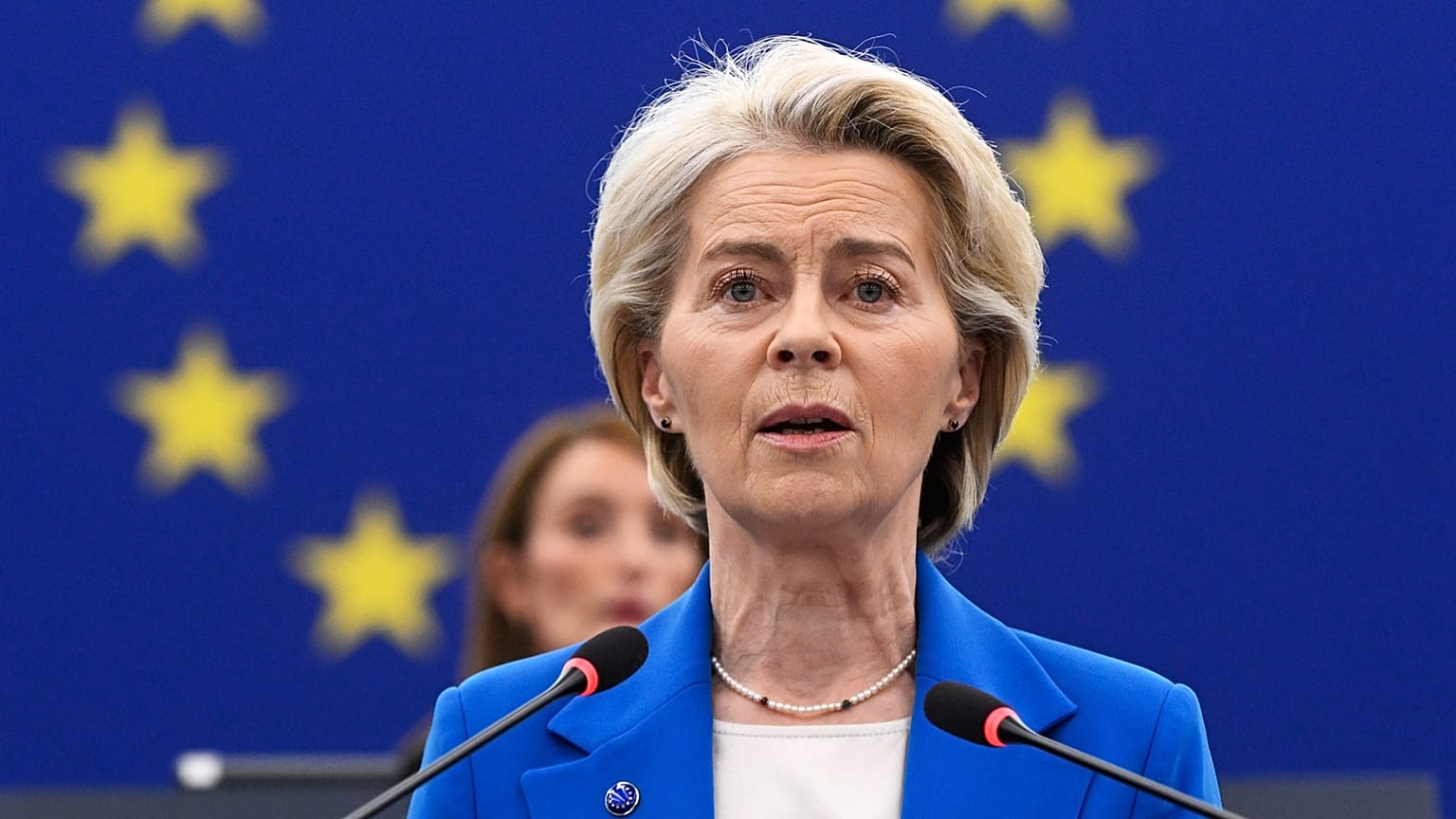 Ursula von der Leyen addressed MEPs in Strasbourg.