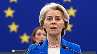 Ursula von der Leyen addressed MEPs in Strasbourg.