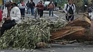 Tüntetők úttorlasza Ecuadorban