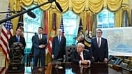Donald Trump at the White House on 6 October