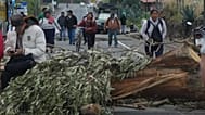 Barricadas para los manifestantes en Ecuador