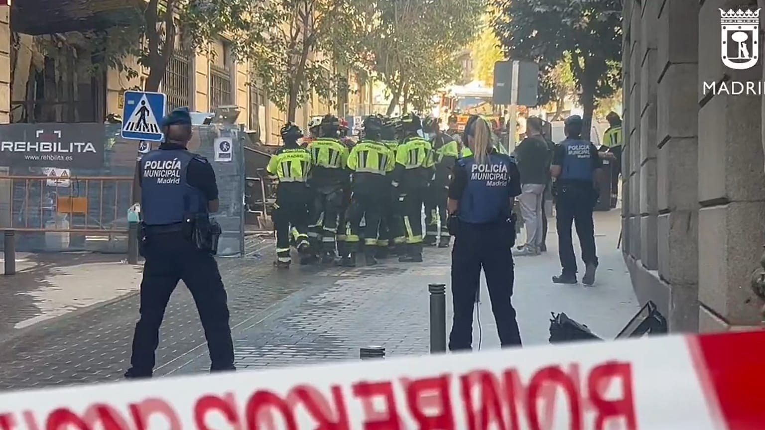 Derrumbe de un edificio en Madrid