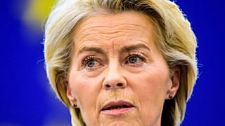 FILE: European Commission President Ursula von der Leyen speaks at the European Parliament in Strasbourg, 6 October 2025