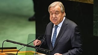 Antonio Guterres ENSZ-főtitkár szeptemberben, a Közgyűlés előtt