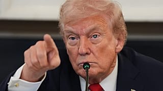 President Donald Trump speaks during a roundtable meeting on antifa in the State Dining Room at the White House. 8 Oct. 2025.