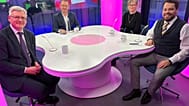 Andor László, Schenk Richárd, Halmai Katalin és a műsorvezető, Zsíros Sándor 