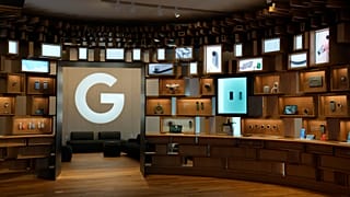 FILE. Items are displayed in the Google Store at the Google Visitor Experience in Mountain View, California. 11 Oct. 2023. 