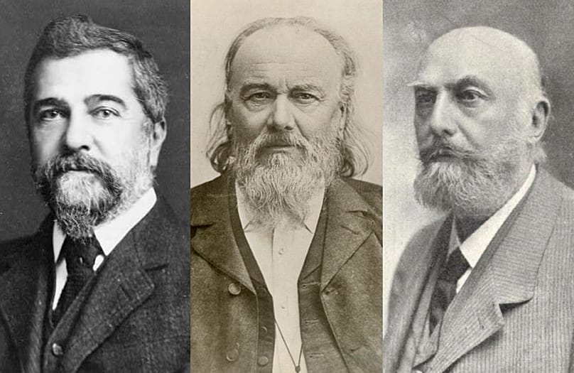 Louis Comfort Tiffany 1908-ban, Zsolnay Vilmos 1900-ban és Wartha Vince 1914-ben