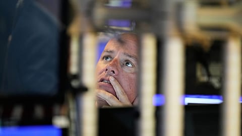 John O'Hara works on the floor at the New York Stock Exchange in New York, Wednesday, 1 October 2025. 