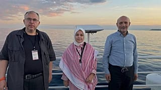 Hatay Milletvekili Necmettin Çalışkan, Gelecek Partisi Milletvekili Denizli Sema Silkin Ün ve Saadet Partisi Bursa Milletvekili Mehmet Atmaca, Vicdan Gemisi'nde.