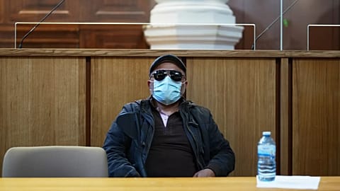 Husamettin Dogan sits in an appeals court in Nimes, 6 October, 2025