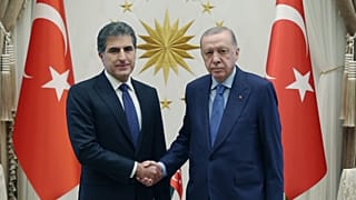 Erdoğan ve Barzani görüşmesi.