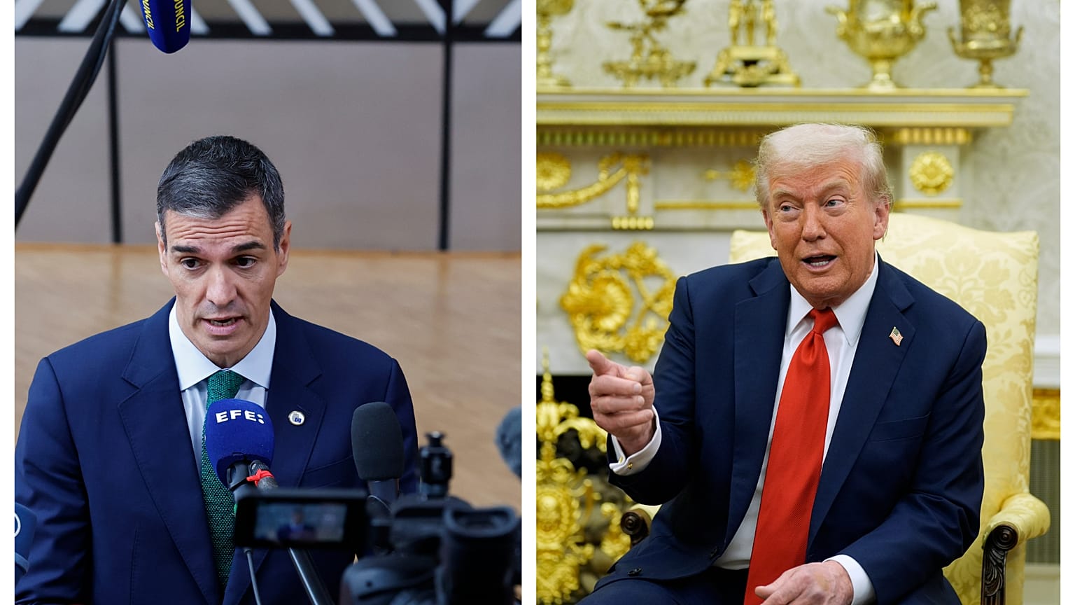 Une charge de Donald Trump contre le gouvernement socialiste à Madrid.
