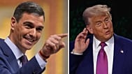 Pedro Sánchez spanyol miniszterelnök és Donald Trump amerikai elnök