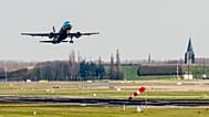A Brussels Airlines plane takes off at Brussels Airport, in Zaventem, Belgium, Sunday, April 3, 2016.