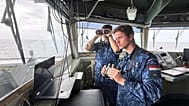 Η γέφυρα του HNLMS Tromp περιπολεί στη Βόρεια Θάλασσα πριν από τη σύνοδο κορυφής του ΝΑΤΟ στη Χάγη, 19 Ιουνίου 2025.