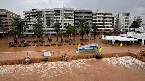 La lluvia de la DANA Alice colapsa Baleares, 11/10/2025