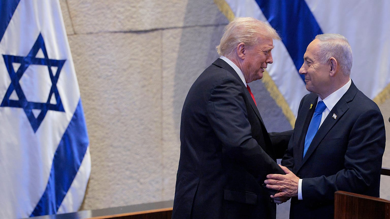 Trump és Netanjahu a Knesszetben