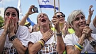 Gioia per rilascio ostaggi - Tel Aviv, Israele, lunedì 13 ottobre 2025