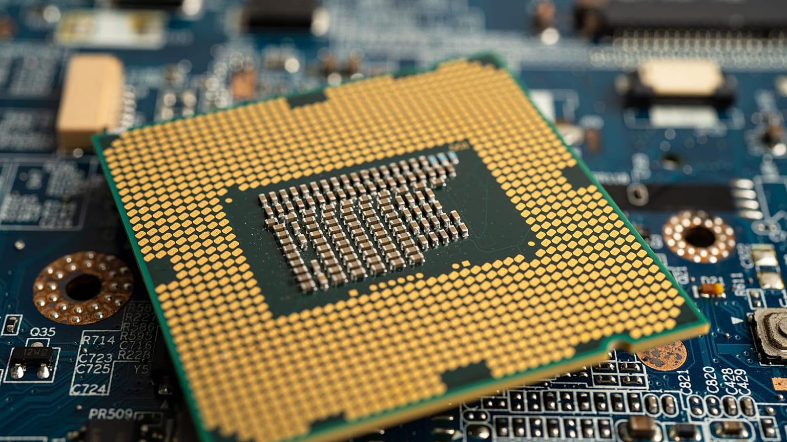 An illustration of a computer chip like the ones produced at Nexperia in The Netherlands.